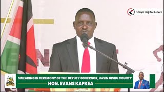 WHAT A MAN Uasin Gishu Deputy Governor Kapkea Delivers Great Speech during his swearingin Ceremony [upl. by Tengdin]