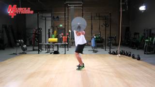 Squat Jump into Lunge Superset  Muscle amp Fitness [upl. by Anelam]