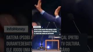 Datena parte para cima de Marçal e ataca adversário com cadeira em debate datena pablomarçal [upl. by Nadoj]