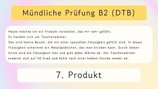 B2 Beruflich Mündliche Prüfung Teil 1  7 Produkt beschreiben [upl. by Haerb]