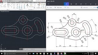 AutocAD 2D Practice Drawing  Exercise 2  Basic amp Advance Tutorial [upl. by Vale810]