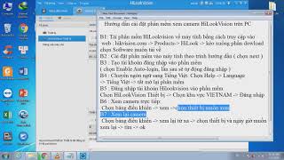 Hướng dẫn cài đặt xem camera HiLook By Hikvision trên PC [upl. by Esyned]