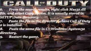 How to fix Mss32dll Call of Duty [upl. by Schriever]