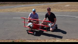 25cc 14 scale Fokker Triplane flown by Tristan at the PRF FlyIn 2024 4K [upl. by Benedix546]