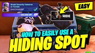 How to EASILY Use a HIDING SPOT in different matches  Fortnite Solid Snake Quest [upl. by Ereveniug]