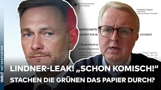 CHRISTIAN LINDNER Papier zur quotWirtschaftswendequot durchgestochen Befeuern die Grünen das AmpelAus [upl. by Eessej]