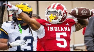 IU Football  Indiana beats Michigan 2015 History made  100 1st time Dramatic win [upl. by Hplar201]