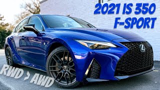 2021 Lexus IS 350 FSport AWD Review Sweet V6 Power amp Noises but RWD is Lighter amp Packaged Better [upl. by Attevroc854]