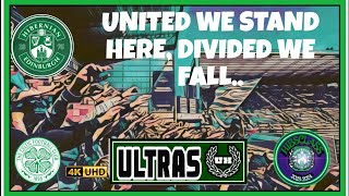 📣  UNITED WE STAND HERE  North Side Hibernian  Hibernian FC v The Celtic FC [upl. by Jervis]