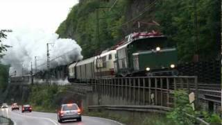 7 Dampfloks auf der Geislinger Steige im Lokzug GöppingenNördlingen [upl. by Budding]