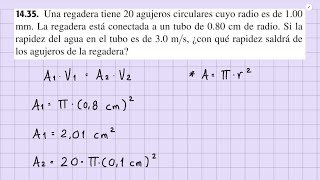Una regadera tiene 20 agujeros circulares cuyo radio es de 100 mm La regadera está SOLUCIONADO [upl. by Lapo]