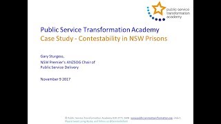 Case Study Contestability in NSW Prisons [upl. by Akirdnwahs565]