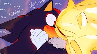 Aggressive Kiss 😳  Shadow x Sonic Sonadow  Comic Dub [upl. by Gaul]