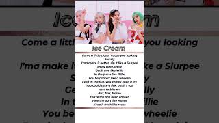 Blackpink Ice Cream ft Selena Gomez lyrics kpop blackpink lisa selenagomez icecream jennie [upl. by Apps]