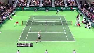 Del Potro crushes Berdych  Rotterdam 2012 [upl. by Solrak]