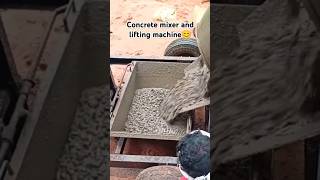 Concrete mixer and lifting machine concrete concretemixer concretemixermachine concretelift [upl. by Dorie]