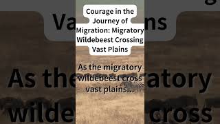 Courage in the Journey of Migration Migratory Wildebeest Crossing Vast Plains shortserpentquotes [upl. by Elmajian]