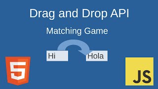 Drag and Drop API Matching Game with HTML CSS and JS [upl. by Rashidi]