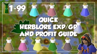 How to Make Profit with Herblore and ExpGp Guide  199 Herblore  Old School RunescapeOSRS [upl. by Onitnevuj600]