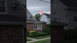 Sunset reflecting off New Hyde Park water tower June 2024 [upl. by Ydrah724]