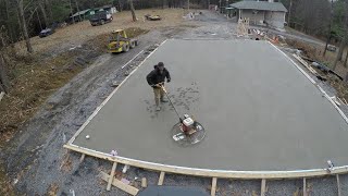 Concrete slab for a pole barn in cold weather [upl. by Rovit]