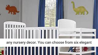 Dream On Me Anna 4 in 1 Full Size Crib and Changing Table Combo in White Greenguard Gold Certified [upl. by Dudley]