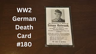 WW2 German Death Card 180 [upl. by Esialb26]