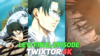 levi twixtor clips for edit 4k no warps attack on titan final episode [upl. by Aihcats]