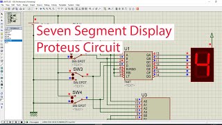 Seven Segment Display Proteus Simulation [upl. by Ahsat964]