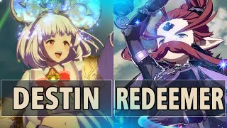 GBVSR🔥destin Vikala Vs Redeemer Anre🔥 High Level Gameplay [upl. by Aneliram514]