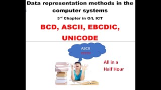 OL ICT Cording Systems BCD  ASCII  EBCDIC  UNICODE all in a Half hour SINHALA description [upl. by Orpha]