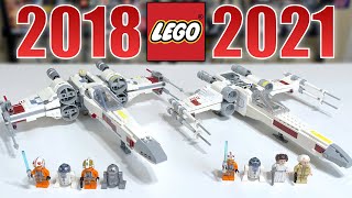 LEGO Star Wars XWING STARFIGHTER Comparison 75218 vs 75301  2018 vs 2021 [upl. by Gerladina796]