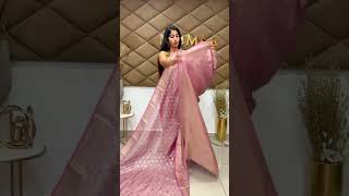 Crushed tissue sarees  mesmaa saree bridalstore silksaree crush [upl. by Asante]