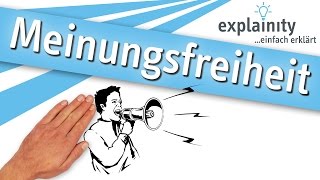 Meinungsfreiheit einfach erklärt explainity® Erklärvideo [upl. by Auqenat433]