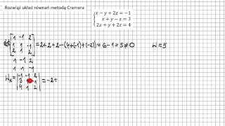 Układy równań liniowych  metoda Cramera [upl. by Eivla867]
