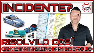 INCIDENTE D’AUTO SI PUÓ RISOLVERE FACILMENTE CON IL MODULO DI CONSTATAZIONE AMICHEVOLE [upl. by Onailil]