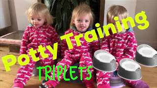 POTTY TRAINING TRIPLETS [upl. by Turino]