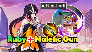 I Tried Using MALEFIC GUN on Ruby  Mobile Legends [upl. by Jeannie]