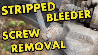 Stripped Bleeder Screw Replacement [upl. by Gamages960]