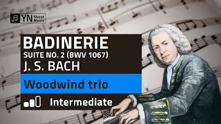 Bach  Badinerie  BWV 1067 Suite  Oboe Clarinet and Basoon Trio [upl. by Lancelot225]