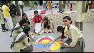 Rangoli Contest 2021  Woodbine Modern School [upl. by Naimed]