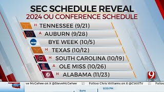 Oklahomas Schedule Released For The 2024 SEC Season [upl. by Nnairek311]