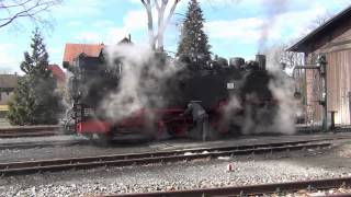 99 17618 beim Plandampf im Bahnhof Radeburg  Dampflok  Steam Train  Eisenbahn [upl. by Lauri]