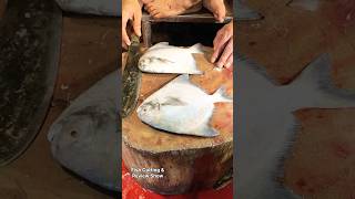 Amazing Pomfret Fish Cutting Skills  Watch the Experts  Fish Cutting Skills shorts [upl. by Lichtenfeld]