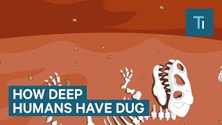 Incredible Animation Shows How Deep Humans Have Dug [upl. by Alaunnoif291]