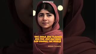 Change the World Malalas Inspiring Quote  motivation education malalayousafzai quotes [upl. by Eiddal834]