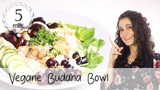 Vegane Buddha Bowl einfach amp gesund  Buddha Bowl Rezept mit JoghurtDressing  Vegane Rezepte 💚 [upl. by Aniez]