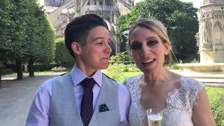 Lesbian Wedding in Paris  Notre Dame Cathedral [upl. by Keli714]