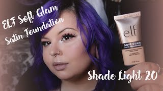 ELF Soft Glam Satin Foundation Light 20 First Impression [upl. by Enieledam]