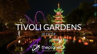 A Tour of Tivoli Gardens at night in Copenhagen [upl. by Aniretake942]